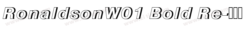 RonaldsonW01 Bold Re字体转换